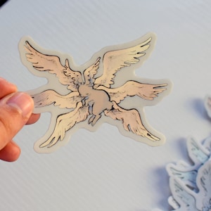 Bunny Angel Holographic Sticker