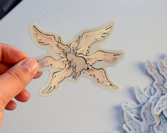 Bunny Angel Holographic Sticker