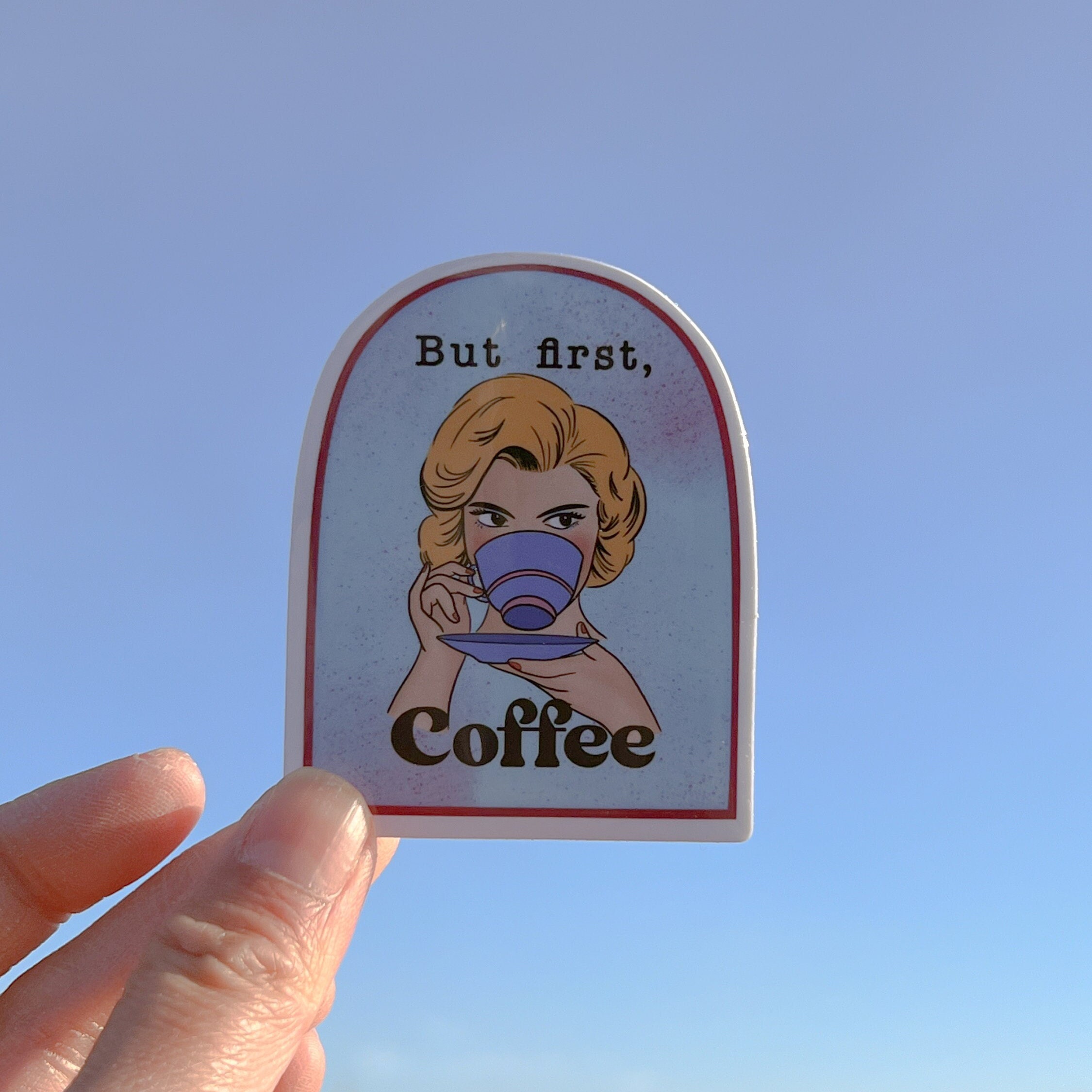 But First Coffee Waterbottle Sticker Laptop Sticker - Etsy