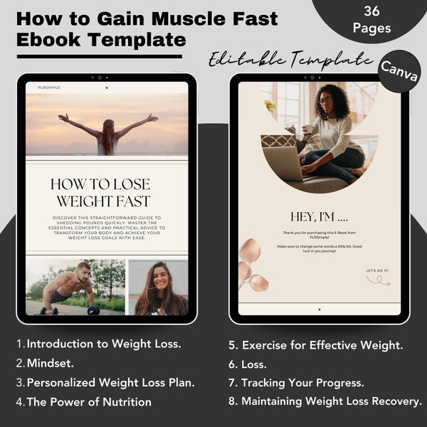 How to Lose Weight Fast Ebook Template | A Quick and Effective Guide to Accelerate Weight Loss for a Healthier You