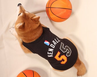 Personalisierter kundenspezifischer Name Haustier Hund Katze Welpe Basketball Sport Atmungsaktives Schwarzes Jersey Kleidung Shirt