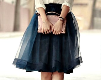 Miss Cynthia's sheer organza everyday skirt ~ fully lined with pockets