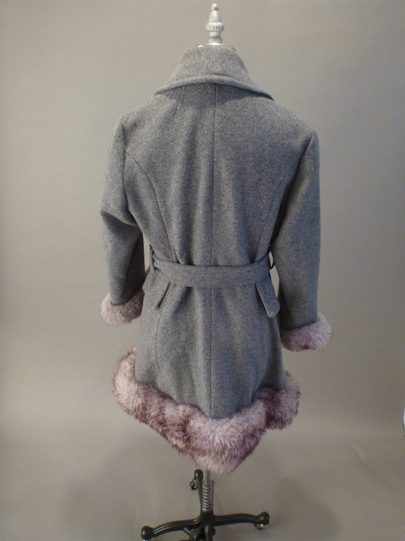 Vintage Union Made wool princess coat with sheeps… - image 4