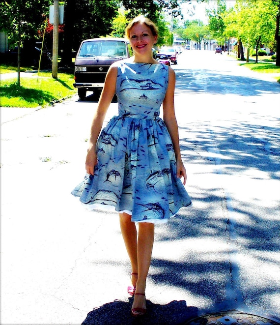 Vintage Reproduction Bridesmaid Dress ~ Boatneck Dress with full gathered skirt ~ printed cotton options with pockets and full petticoat Vintage Reproduction Bridesmaid Dress ~ Boatneck Dress with full gathered skirt ~ printed cotton options with pockets and full petticoat
