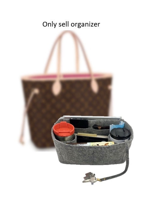 OULARIO Felt Insert Organizer Bag in Bag Compatible with Purse LV Toiletry Pouch 26 19 (Lv Pouch 26 Khaki)