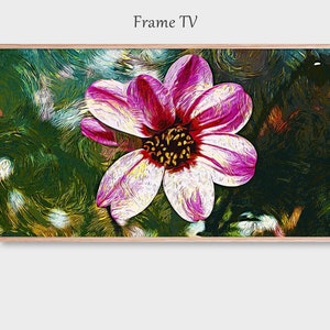 Pink Daisy Up Close for the Frame TV. Digital Print. Digital Download.