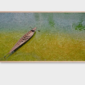 Frame TV Art., Single floating Canoe | Digital Artwork | Frame TV Art 4K on LoxingtonHatch