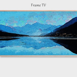 Frame TV Art., Blue Mountain Lake | Digital Artwork | Frame TV Art 4K on LoxingtonHatch