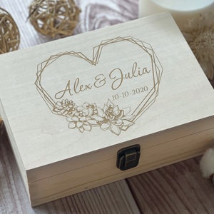 Love Box, Personalized Wooden Box, Anniversary Gift, Wedding Gift, Couple Gift, Boxes Wholesale, Custom Box, Keepsake Box Memory Box image 4