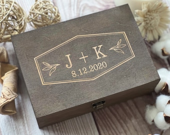 Personalized Wooden Keepsake Box: Valentines Gift, Memory Box