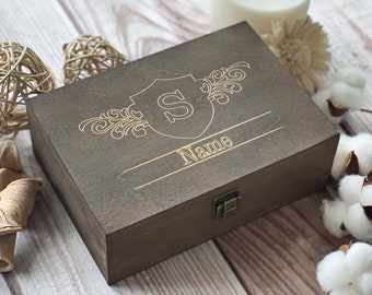 Shield, Personalized Wooden Box, Name Gift, Unique Gift Men Box, Gift For Best Friend, Keepsake Box, Memory Box, Boxes Wholesale, Custom Box
