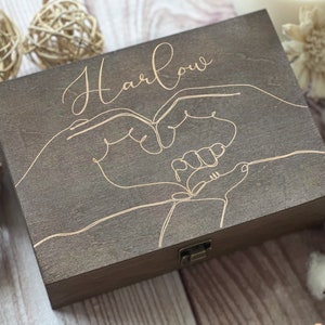 Capture the Magic of Newborn Days with a Customized Memory Box. Engraved Personalization & Beautiful Craftsmanship image 5