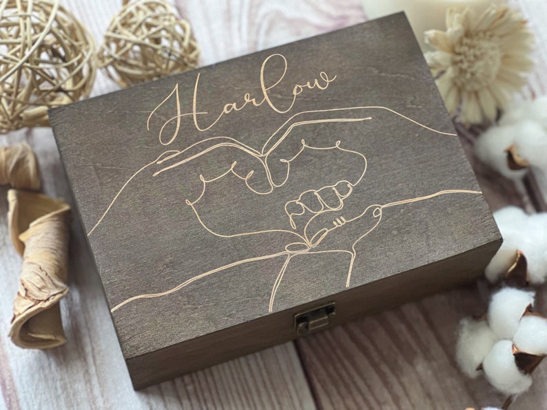 Capture the Magic of Newborn Days with a Customized Memory Box. Engraved Personalization & Beautiful Craftsmanship image 5