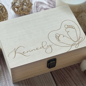 Newborn Memory Box for Cherished Mementos. Engrave Name & Date for a Meaningful Gift New parents, Baby memento, Precious memories