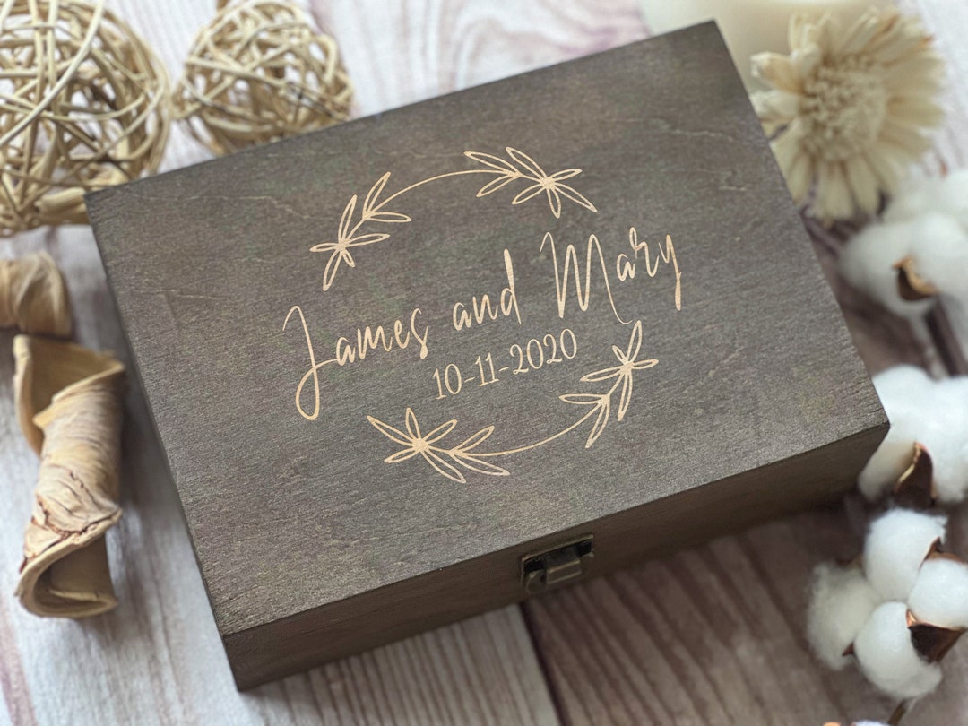 Personalized Wooden Keepsake Box, Engraved Memory Box - Etsy