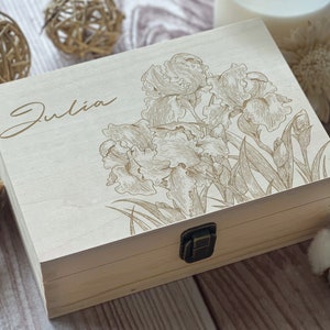 Floral Gift, Personalized Box, Keepsake Box, Gift For Sister,Birthday Gift, Jewelry Box, Custom Box, Women Gift, Memory Box, Boxes Wholesale