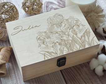 Floral Gift, Personalized Box, Keepsake Box, Gift For Sister,Birthday Gift, Jewelry Box, Custom Box, Women Gift, Memory Box, Boxes Wholesale