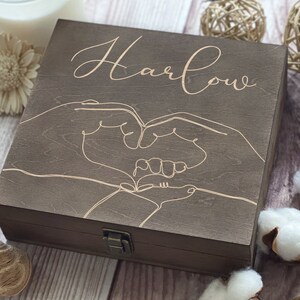 Capture the Magic of Newborn Days with a Customized Memory Box. Engraved Personalization & Beautiful Craftsmanship image 3