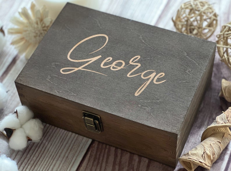 Mens Box, Personalized Wooden Box, Unique Gift. Family Gift, Gift For Best Friend, Keepsake Box, Memory Box, Boxes Wholesale, Custom Box image 2