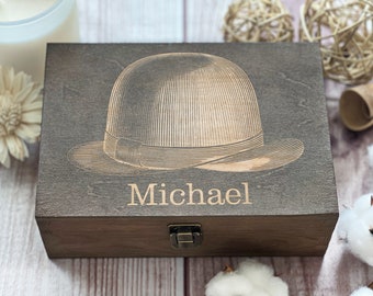Laser Engraved Custom Wooden Box: Personalized Keepsake Memory Box