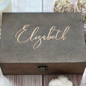 Name Gift, Personalized Wooden Box, Unique Gift. Womens Box, Gift For Best Friend, Keepsake Box, Memory Box, Boxes Wholesale, Custom Box image 1