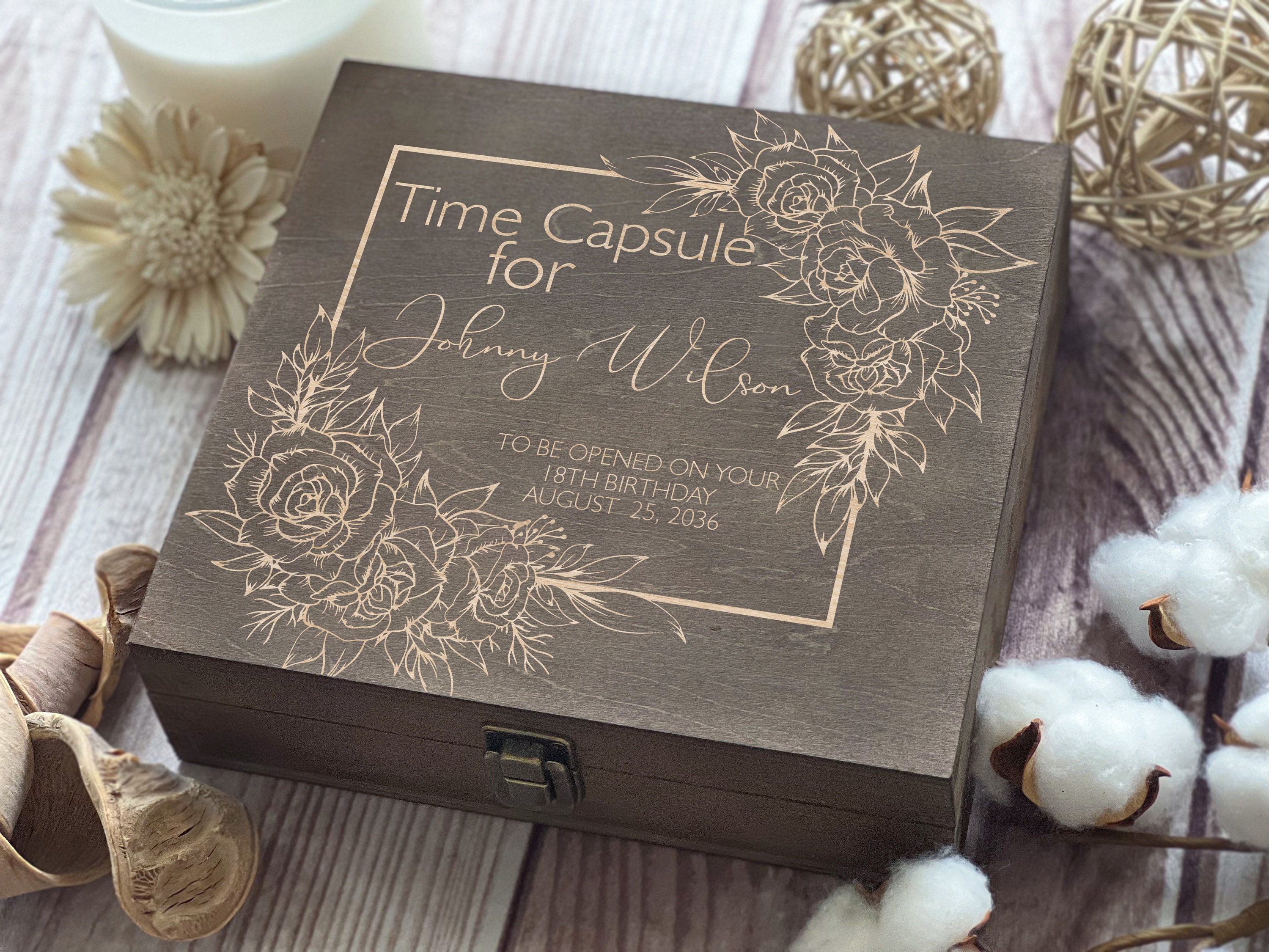 Engraved Keepsake Box: Personalized 1st Birthday Time Capsule - Etsy