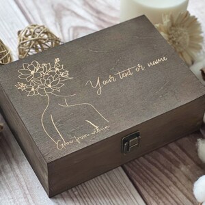 Grow From Within, Personalized Wooden Box, Gift For Wife, Gift For Friend, Women Box, Boxes Wholesale, Custom Box, Keepsake Box, Memory Box