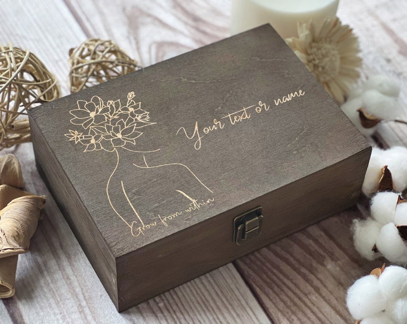 Personalized Wooden Keepsake Box: Engraved Memory Box - Etsy