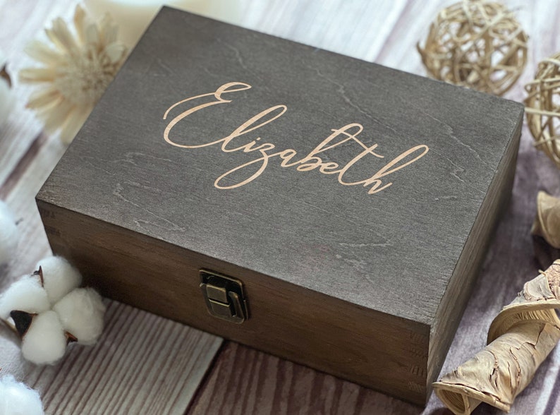 Name Gift, Personalized Wooden Box, Unique Gift. Womens Box, Gift For Best Friend, Keepsake Box, Memory Box, Boxes Wholesale, Custom Box image 2