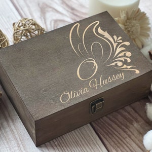 Butterfly Wings, Personalized Wooden Box, Name Gift, Unique Gift, Gift For Friend, Keepsake Box, Memory Box, Boxes Wholesale, Custom Box