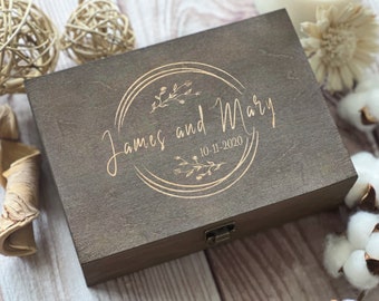 Anniversary Gift, Personalized Wooden Box, Wedding Gift, Bridesmaids Gift, Couple Gift, Boxes Wholesale, Custom Box, Keepsake Box Memory Box