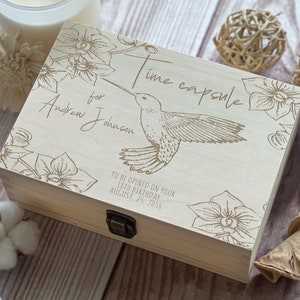 Preserve Precious Moments: Personalized Wooden Baby Memory Box. Engrave Name & Date for Lasting Memories image 4