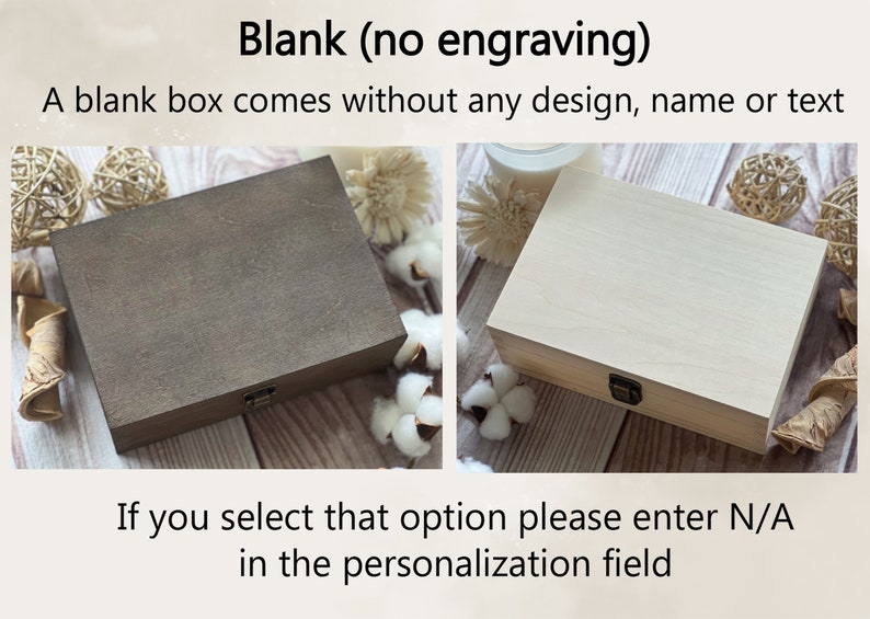 Schönheit Lilie Blume, personalisierte Holzbox für Frauen, Erinnerungsbox, Geschenkbox für Freundin, benutzerdefinierte Boxen, Liebesbox, Andenkenbox Blank (no print)