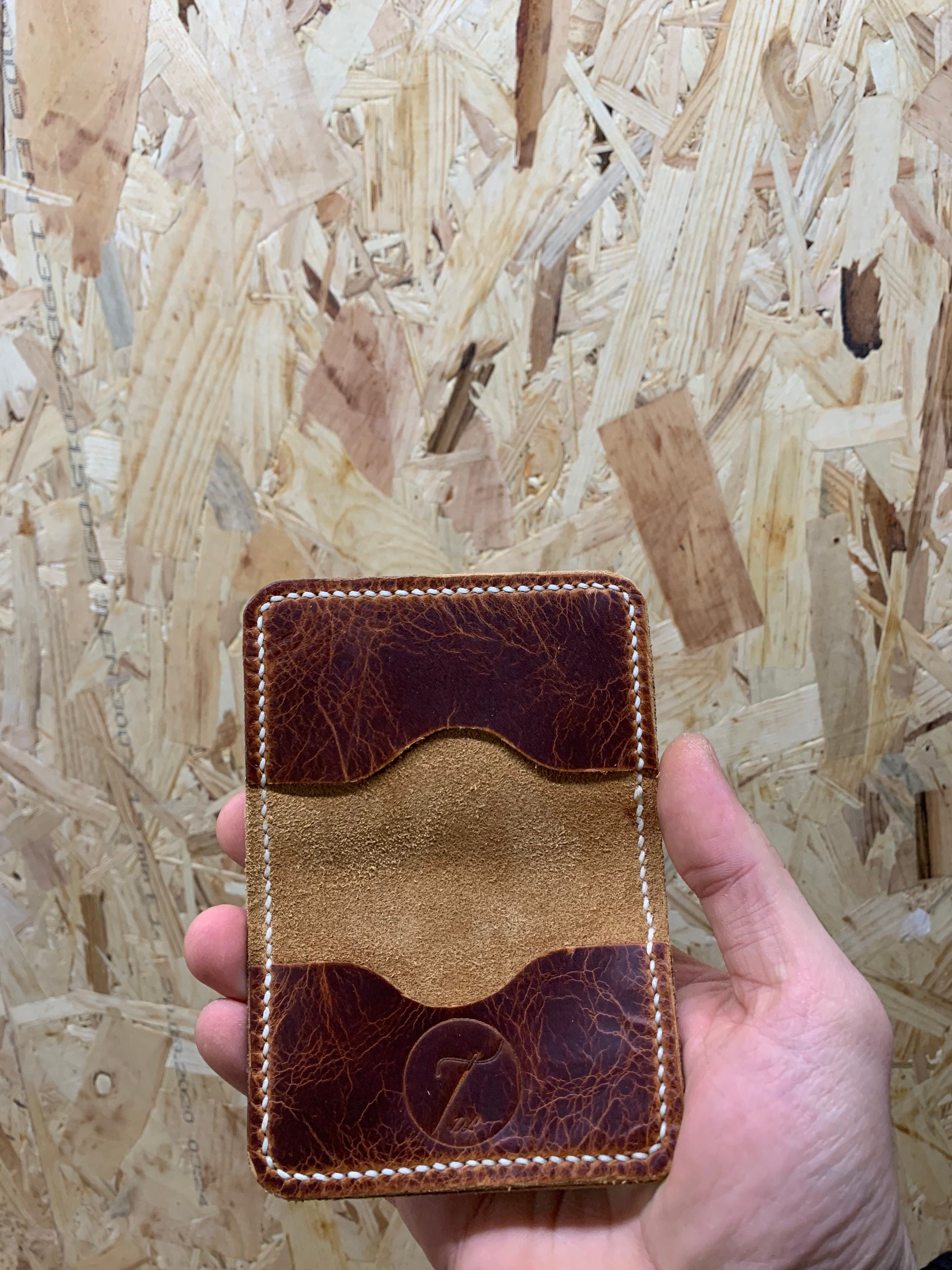 Leather Paper Holder / Leather Cardholder Etsy