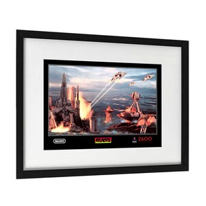 Póster de Atlantis Atari 2600, tamaño A3 (42,7 x 30,5 cm). Ilustración clásica de videojuegos retro para tu sala de juegos. Portada de Atari. Ciencia ficción.