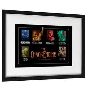 The Chaos Engine Amiga Poster, A3 Size (16.5x11.7in). Retro Gaming Wall Art Print. Display in man or women cave or games room. Amiga. Atari.