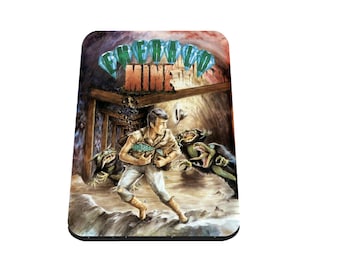 Emerald Mine - Mousemat | mousepad - 3 Sizes (18x22cm, 20x28cm, 30x39cm) - Amiga Game Print - Games Room - Office - Mancave - Boulderdash