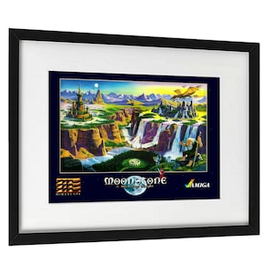 Moonstone Amiga Game Poster, A3 Size (16.5x11.7in) Print. Retro Gaming Wall Art for Mancave or Games Room. A500 Mini. A Hard Days Knight.