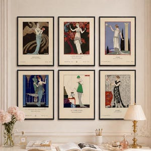 art deco george barbier fashion illustration prints