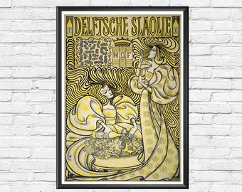 Vintage Food And Drink Advertising Art Nouveau Poster Kitchen Art Print