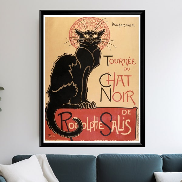 Le Chat Noir Poster Vintage French Advertising Print