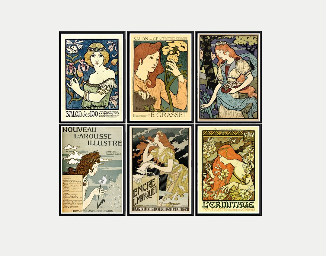 French Art Nouveau Posters Vintage Advertising & Promotion Etsy