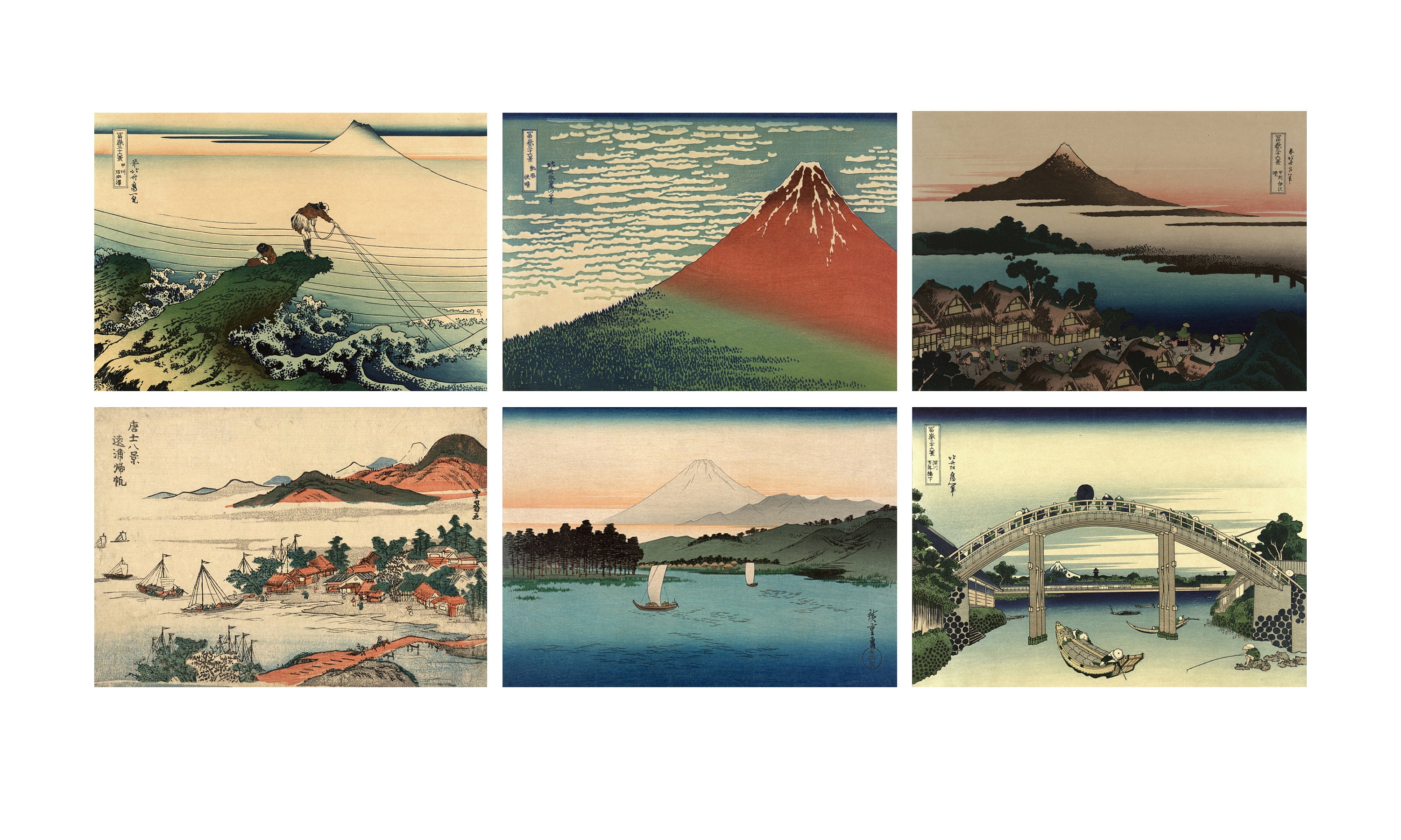 Japanese Postcards Vintage Japanese Art Prints Postcards Set of 12