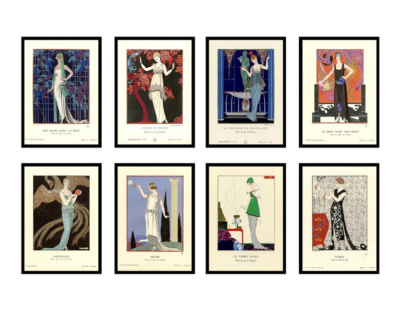 george barbier art deco fashion illustration prints