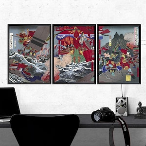 Set of Three Prints - Japanese Landscape Triptych - 3
