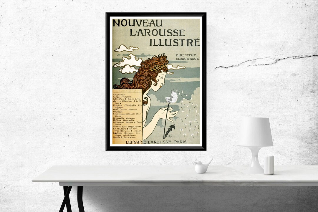 French Art Nouveau Poster Vintage French Print Vintage Magazine Cover