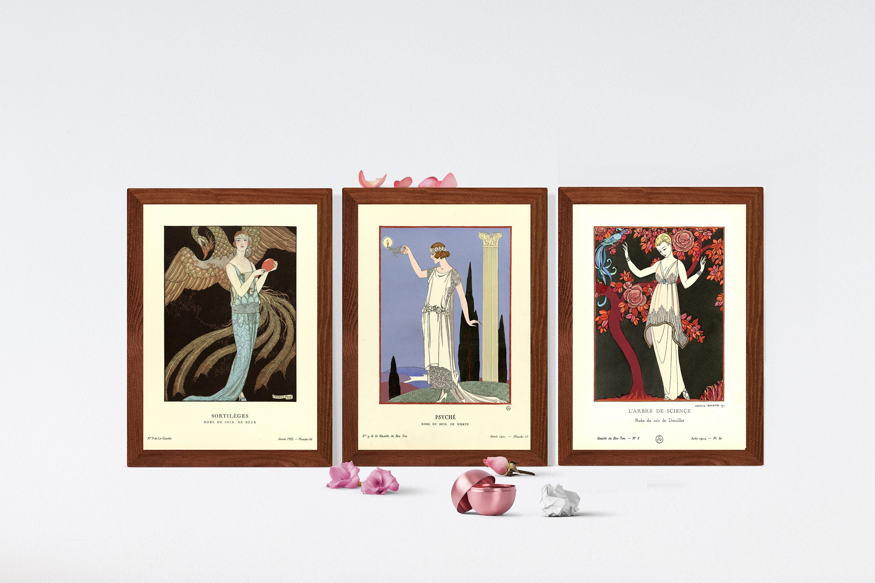 Fashion Posters Set of 3 Art Deco Prints French Fashion Etsy