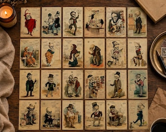 Antikamnia Skeleton Postcard Set of 24, Vintage Medical Humor Art, Gothic Ephemera Cards
