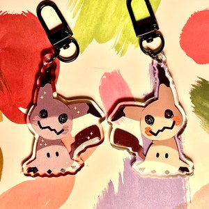 Mimikyu Tamagotchi Pokemon Acrylic Keychain Charm Keyring Bag Charm Gamer  Cute Kawaii Style 