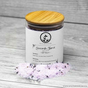 Swords Tarot Relaxation Lavender Buds & Bath Salts